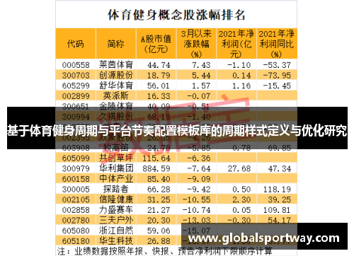 基于体育健身周期与平台节奏配置模板库的周期样式定义与优化研究